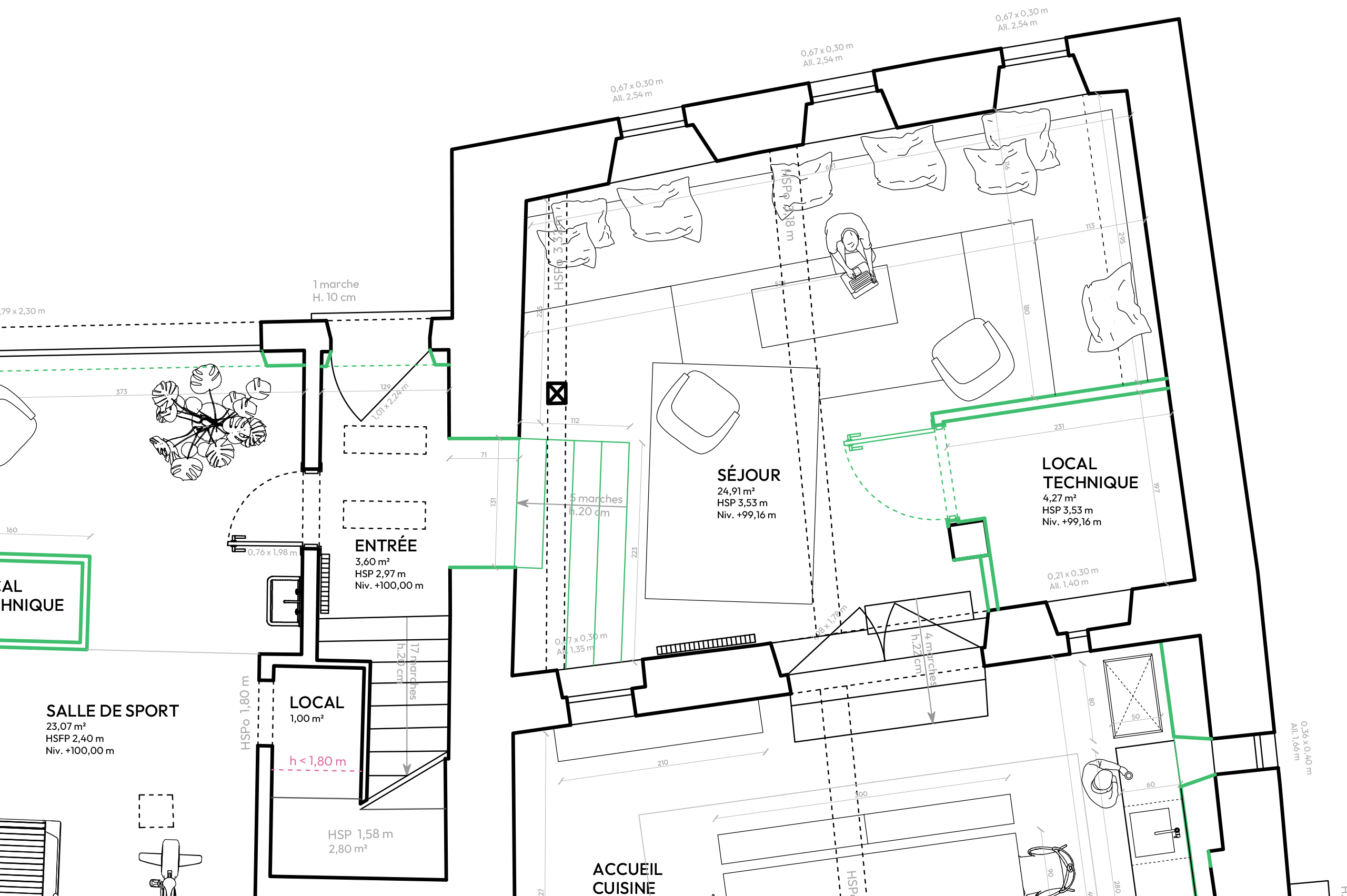 Plan - Atelier LATTE - Architecture intérieure